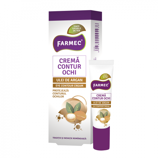 Crema contur ochi ulei de argan, 15ml - farmec