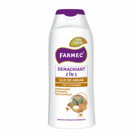 Demachiant 2 in 1 cu ulei de argan, 200ml - Farmec