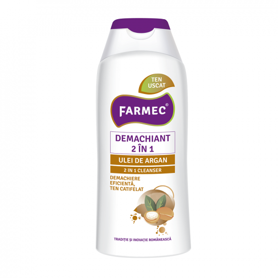 Demachiant 2 in 1 cu ulei de argan, 200ml - Farmec