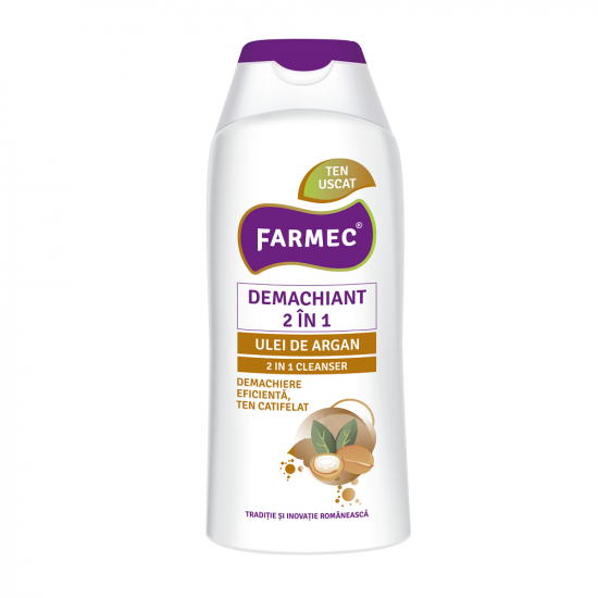 Demachiant 2 in 1 cu ulei de argan, 200ml - farmec