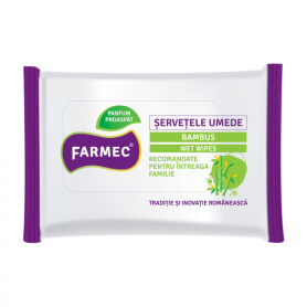 Servetele umede bambus, 15 bucati - Farmec