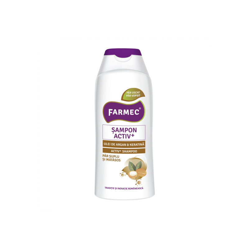 Sampon activ cu ulei de argan si keratina, 200ml - Farmec