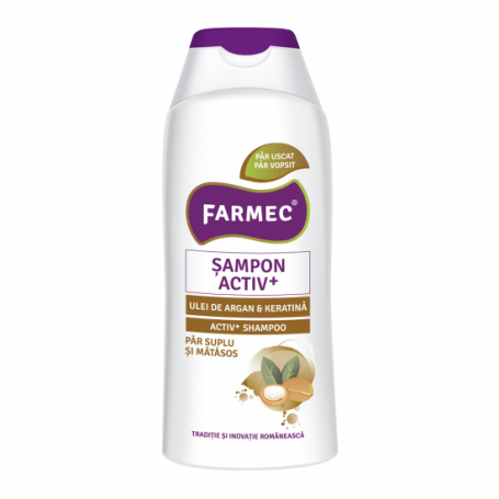 Sampon activ cu ulei de argan si keratina, 200ml - Farmec