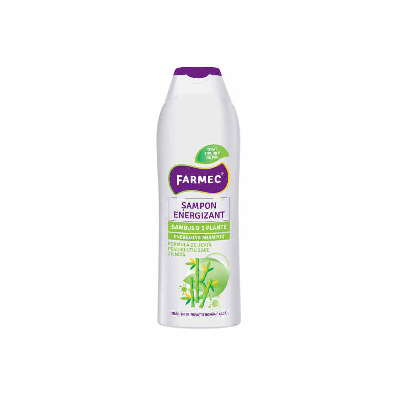 Sampon energizant bambus si 5 plante, 400ml - Farmec