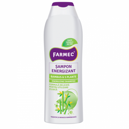 Sampon energizant bambus si 5 plante, 400ml - Farmec