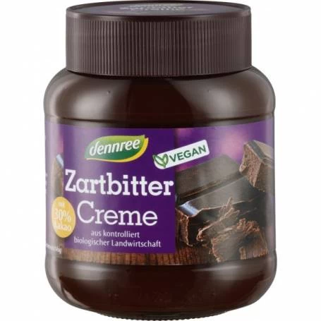 Crema de ciocolata amaruie, eco-bio, 400g - Dennree