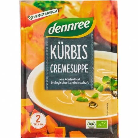 Supa crema de dovleac bio, la plic, eco-bio, 40g - Dennree