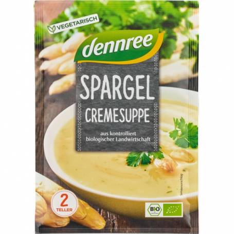 Supa crema de sparanghel, la plic, eco-bio, 45g - Dennree
