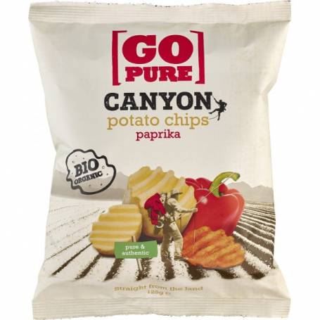 Chips-uri Canyon din cartofi cu ardei, eco-bio, 125g - Go Pure