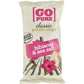 Chipsuri de cartofi cu hibiscus si sare de mare, eco-bio, 125g - Go Pure