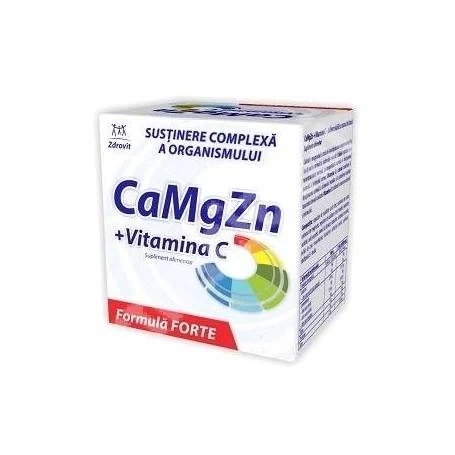 Calciu, magneziu, zinc si vitamina C, 60plicuri - ZDROVIT
