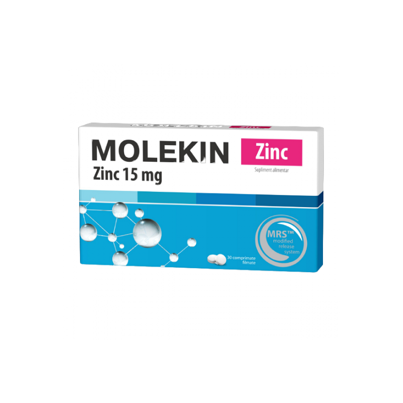Molekin Zinc, 15mg, 30cpr - ZDROVIT