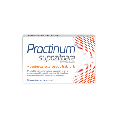 Proctinum supozitoare cu acid hialuronic pentru hemoroizi, 10buc - ZDROVIT