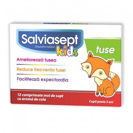 Salviasept Kids Tuse, 12cpr - ZDROVIT