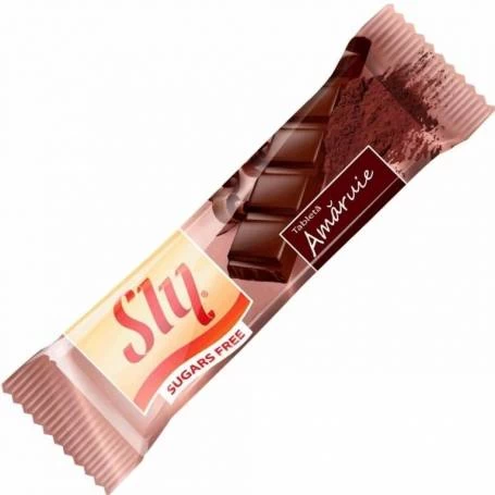 Ciocolata amaruie fara zahar, 25g - SLY NUTRITIA