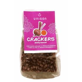 Crackers vegani de sfecla rosie si morcovi, 70g - Unison