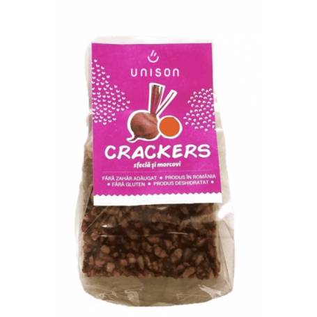 Crackers vegani de sfecla rosie si morcovi, 70g - Unison