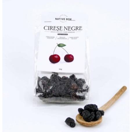 Cirese Negre Uscate, fara samburi, 100g - Unison