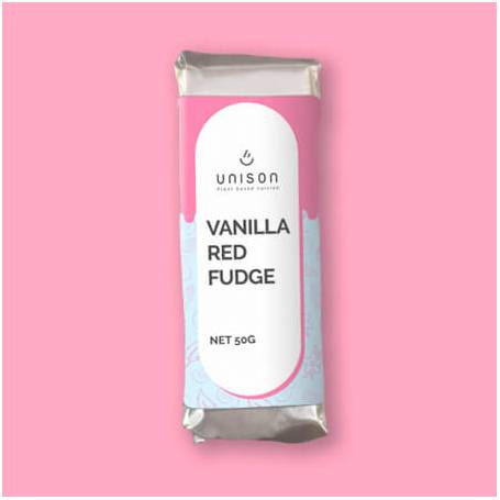 Vanilla Red Fudge Baton raw vegan, 50g - Unison