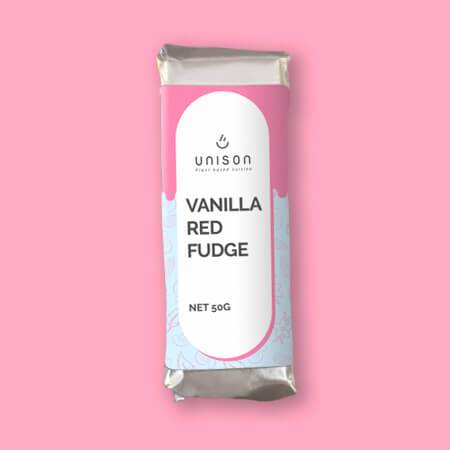 Vanilla red fudge baton raw vegan, 50g - unison