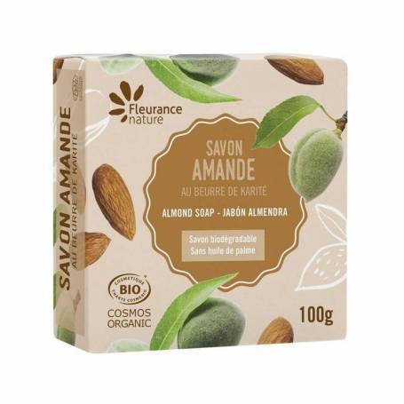 Sapun cu unt de shea si parfum de migdale, 100g - Fleurance Nature