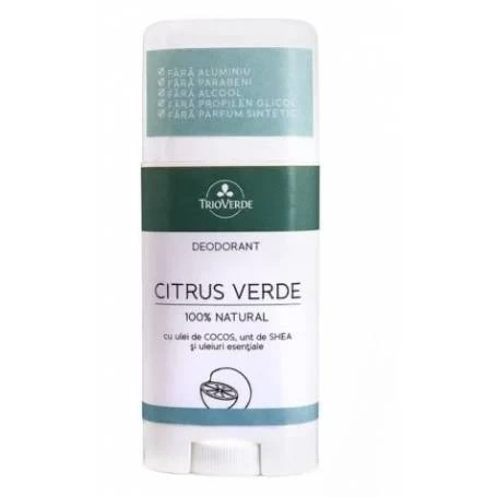 Deodorant cu citrus verde, 60g - Trio Verde