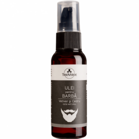 Ulei pentru barba cu Vetiver si Cedru, 50ml - Trio Verde