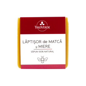 Sapun 100% natural cu Miere si Laptisor de Matca, 110g - Trio Verde