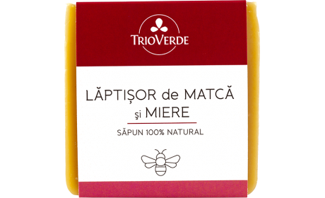 Sapun 100% natural cu miere si laptisor de matca, 110g - trio verde