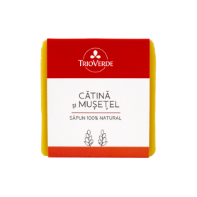 Sapun 100% natural cu Catina si Musetel, 110g - Trio Verde