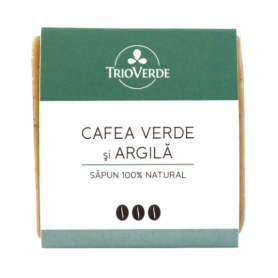 Sapun natural cu cafea verde si argila, 110g - Trio Verde