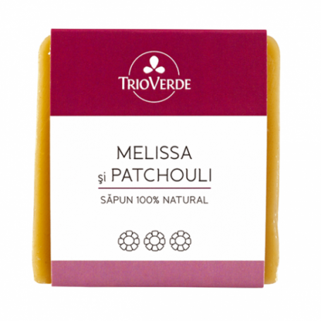 Sapun natural cu melissa si patchouli, 110g - Trio Verde