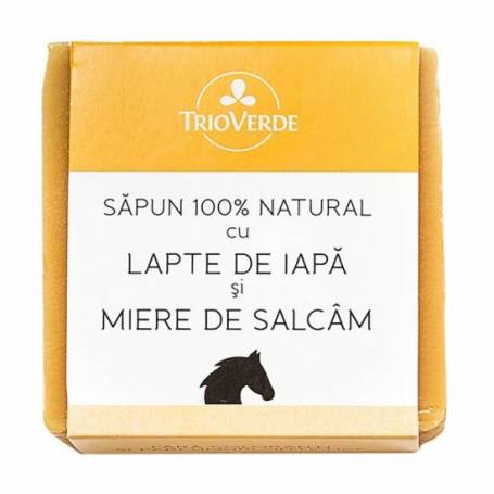 Sapun cu lapte de iapa si miere de salcam, 110g - Trio Verde