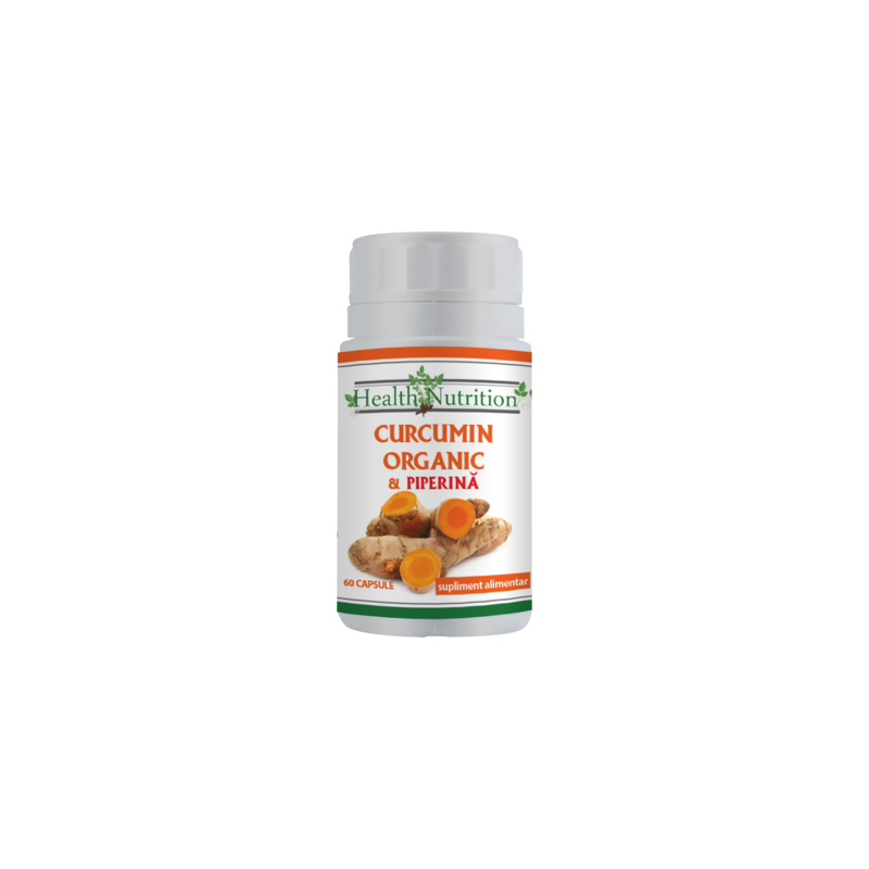 Curcumin Organic si Piperina, 60cps - Health Nutrition