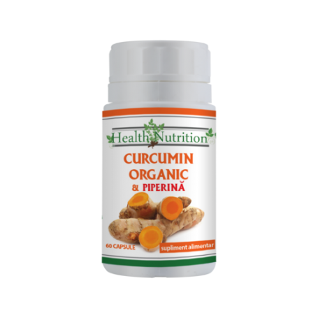 Curcumin Organic si Piperina, 60cps - Health Nutrition