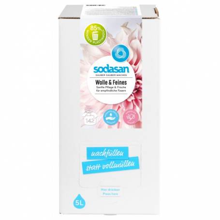 Detergent lichid pentru lana si rufe delicate, 5L - Sodasan