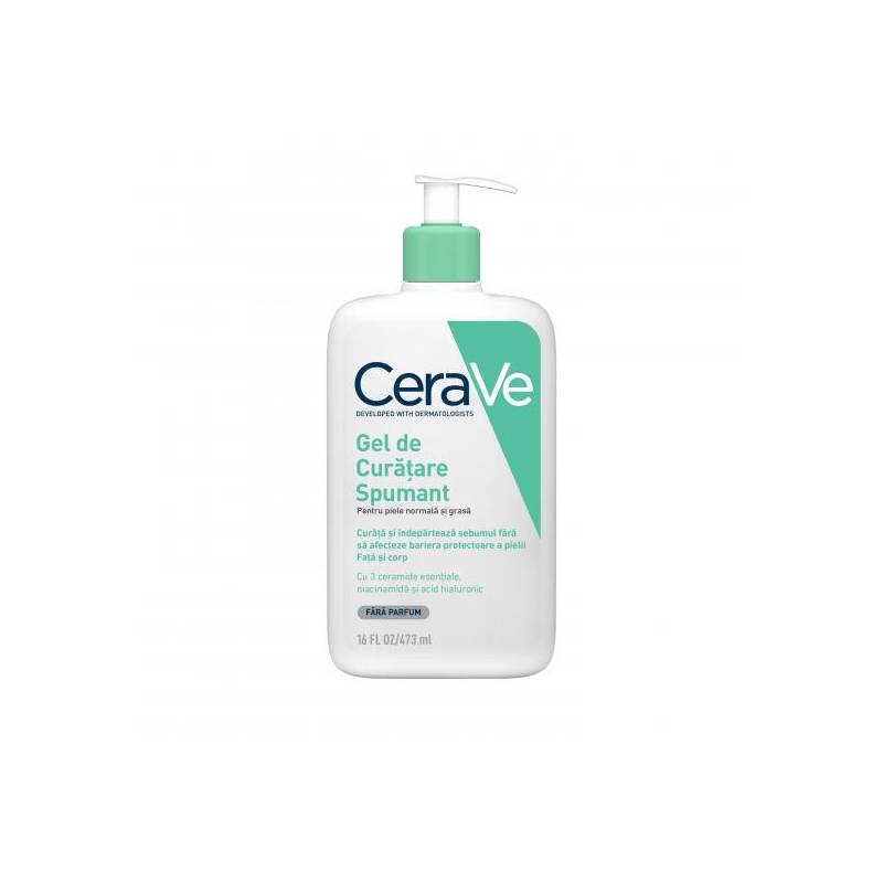Gel de curatare spumant pentru piele normal, 473ml - CeraVe
