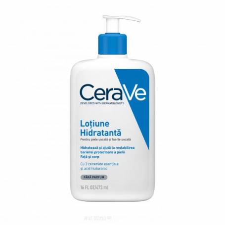 Lotiune hidratanta de fata si corp pentru piele uscats si foarte uscats, 473ml - CeraVe