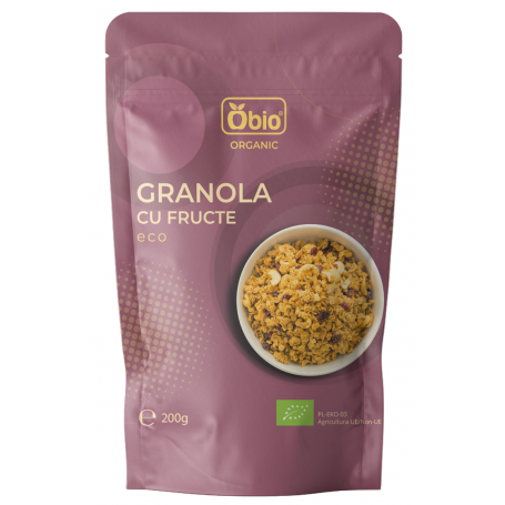 Granola cu fructe, eco-bio, 200g - Obio