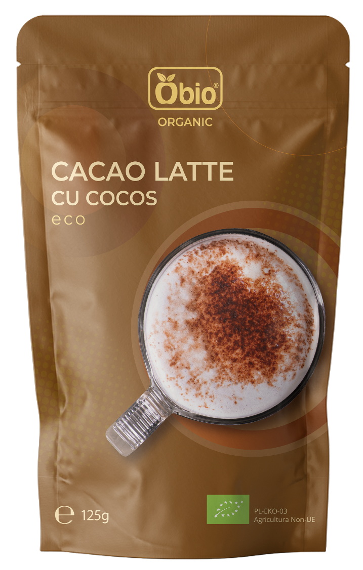 Cacao latte cu cocos, eco-bio, 125g - obio