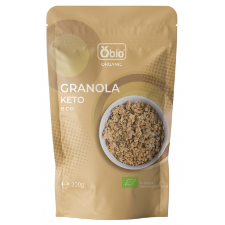 Granola keto, loc carb, eco-bio, 200g - Obio