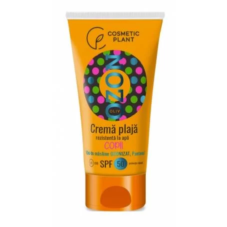 CREMA PLAJA PENTRU COPII OZON REZISTENTA LA APA SPF50, 150ml - COSMETIC PLANT