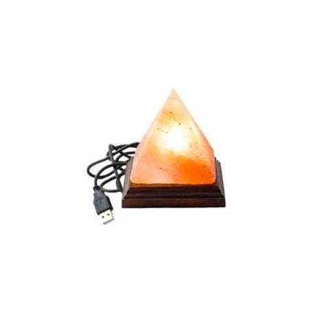 LAMPA SARE DE HIMALAYA PIRAMIDA USB - MONTE CRYSTAL