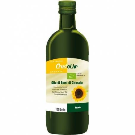 Ulei din seminte de floarea soarelui presat la rece 1000ml ECO-BIO - CRUDOLIO