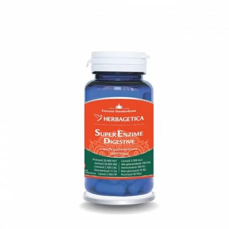 SUPER ENZIME DIGESTIVE, 10CPS - HERBAGETICA
