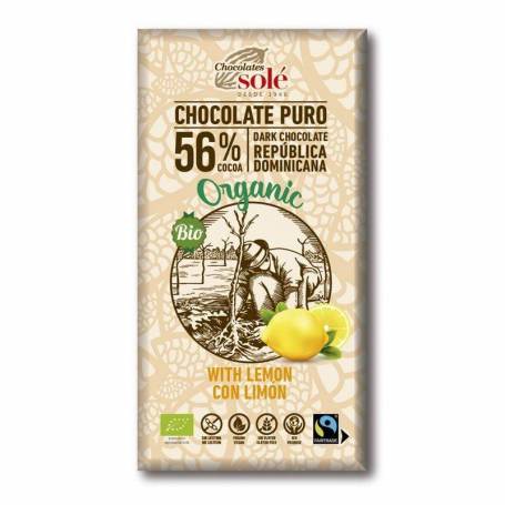 Ciocolata cu 56% cacao si lamaie Eco-Bio 100g - Sole