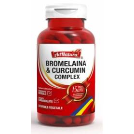 Bromelaina si curcumin complex, 30cps - Adserv