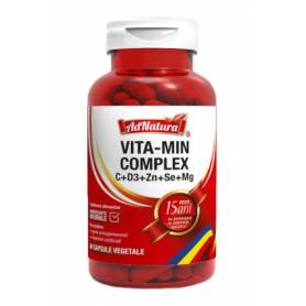 Vita-min complex vitamine c, d3, zinc, seleniu si magneziu, 60cps - Adserv