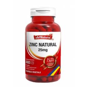 Zinc natural 25mg, 30cps - Adserv