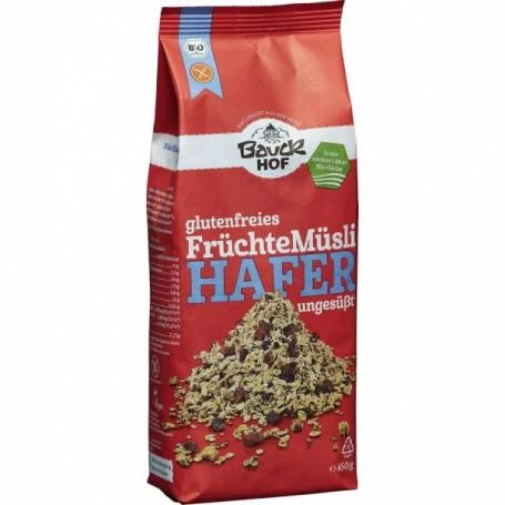 Musli cu ovaz si fructe, fara gluten, eco-bio, 450g - Bauck Hof